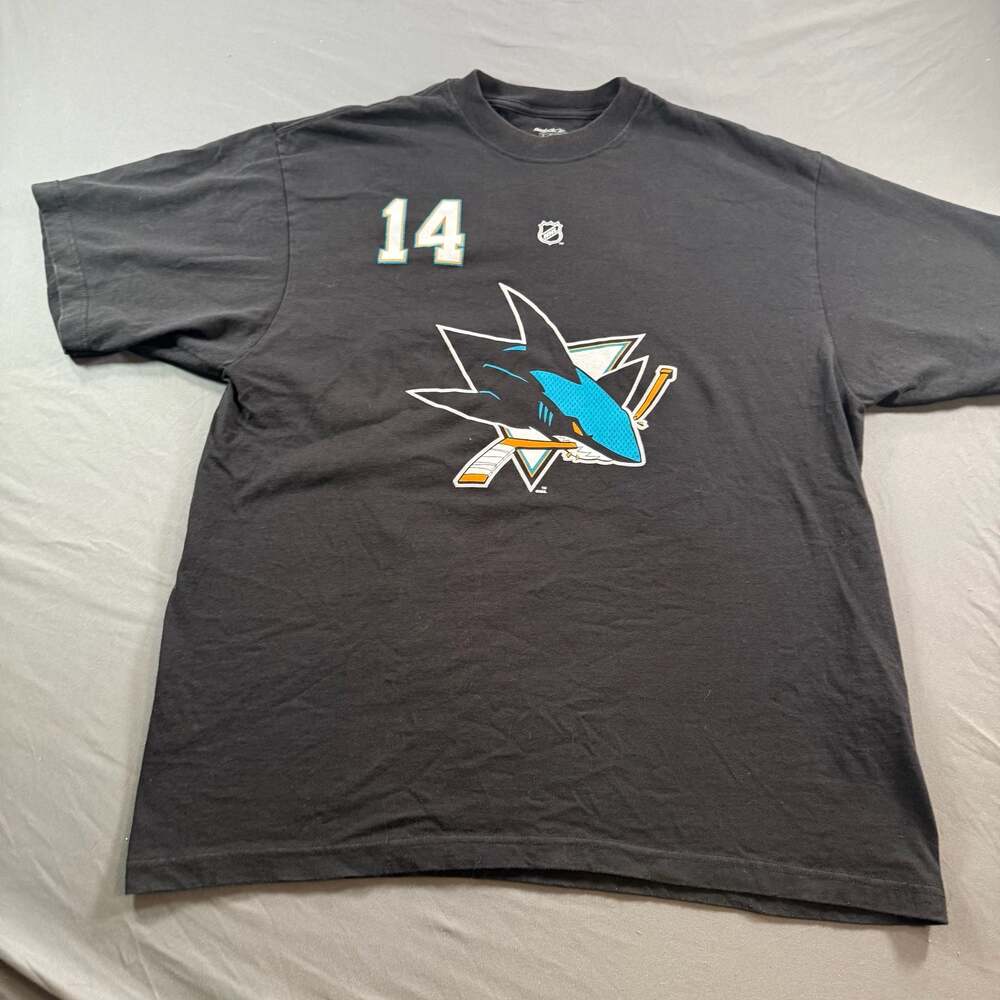 Reebok San Jose Sharks Jonathan Cheechoo #14 Shirt Mens XL NHL Hockey Black
